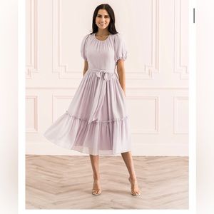 Rachel Parcell Puff Sleeve Dress in Purple